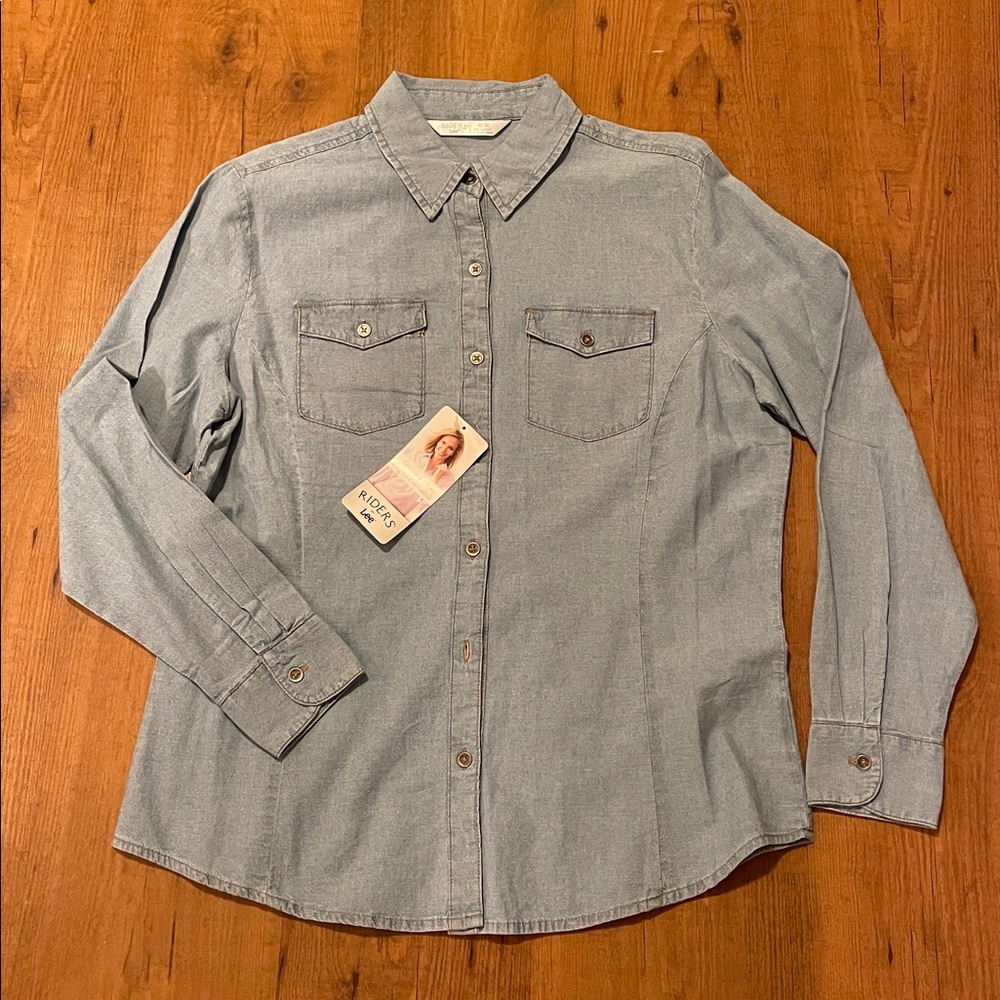 Riders by Lee Light Denim Blue Button-Up Shirt
